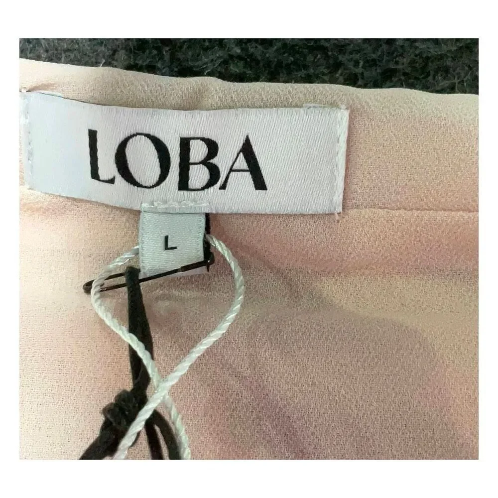 Loba Adara Georgette Raw Tiered Trim Fairy Mini Skirt Sz. L
